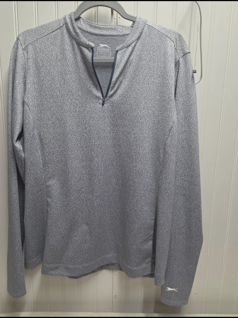 Golf Slazenger Men's Silver Heather Zip Pullover